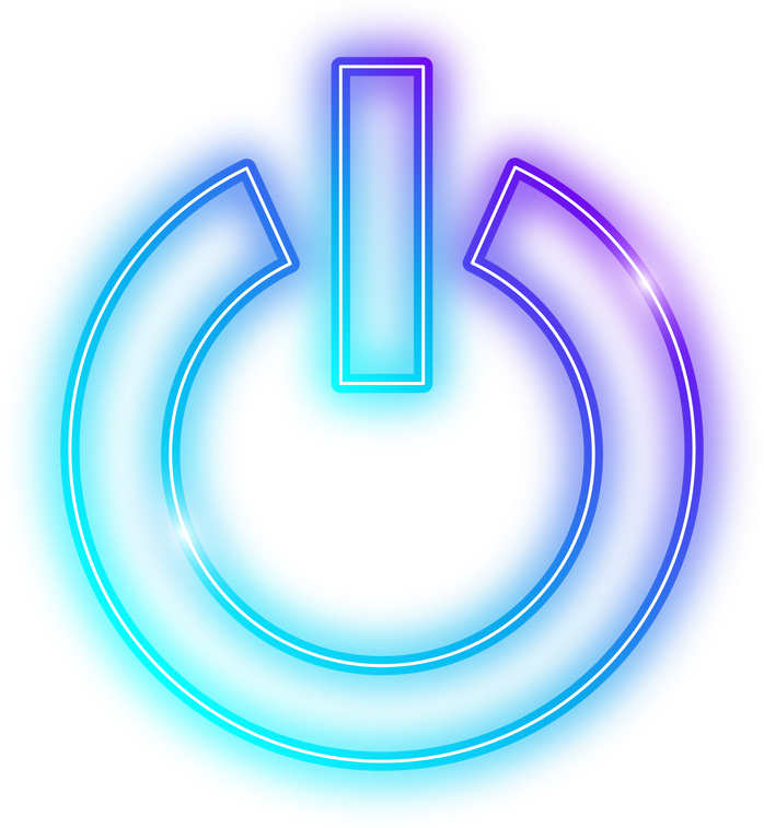 neon power button icon